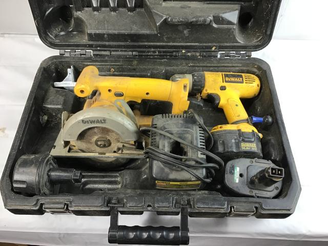 #348 - DeWalt battery operated tools in case, see description